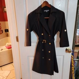 Sharagano Lepore Sharksin Iii Double-Breasted Shirtdress